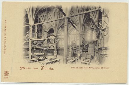 Danzig - Das Innere des Artushofes (B�rse)