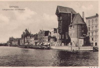 Danzig - Langebr�cke mit Krantor ca. 1910