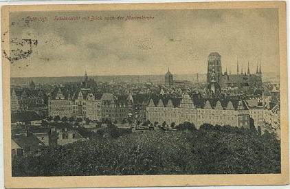Danzig - Totalansicht mit Blick nach der Marienkirche
