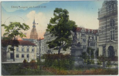 Elbing - Lustgarten und Friedrich-Stra�e