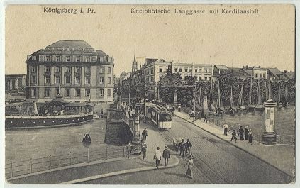 K�nigsberg - Kneiph�fsche Langgasse mit Kreditanstalt.  1916