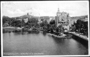 K�nigsberg - Schlo�teich mit Stadthalle 1936