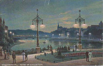 K�nigsberg - Abend am Schlossteih 1913