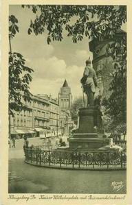 K�nigsberg - Kaiser Wilhelmplatz mit Bismarckdenkmal 1934