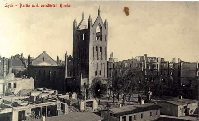 Lyck - Partie a. d. zerst�rten Kirche 1917