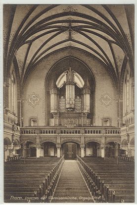 Thorn - Inseres der Garnisonkirche, Orgelparrie 1914
